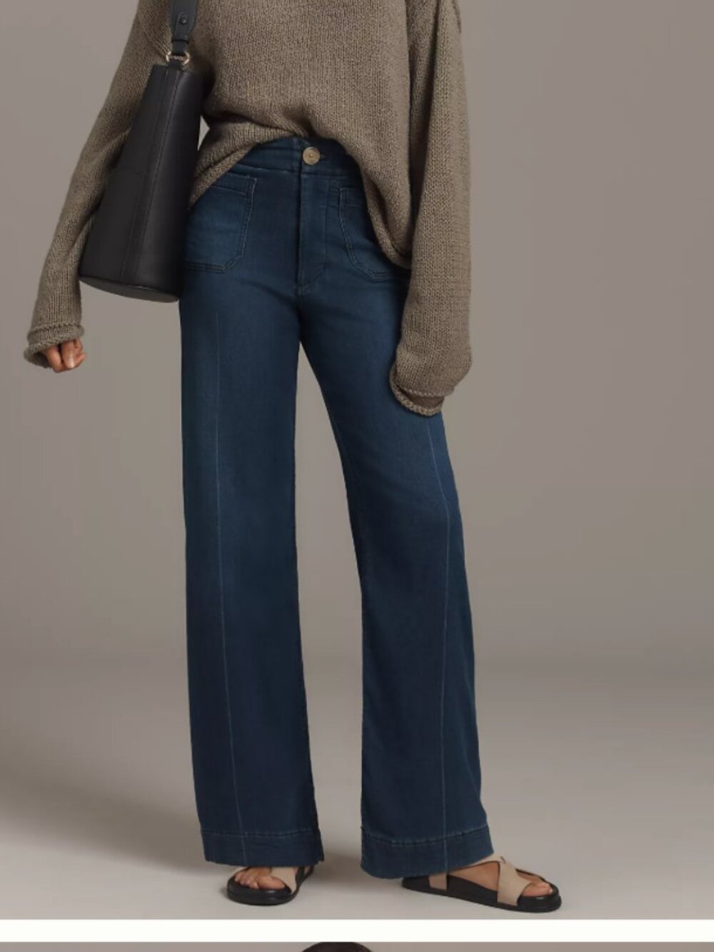 Anthropologie Maeve Colette High-Rise Wide-Leg Women’s Jeans Blue 28